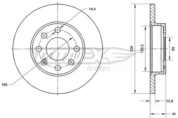 TOMEX BRAKES Тормозной диск TX 70-28